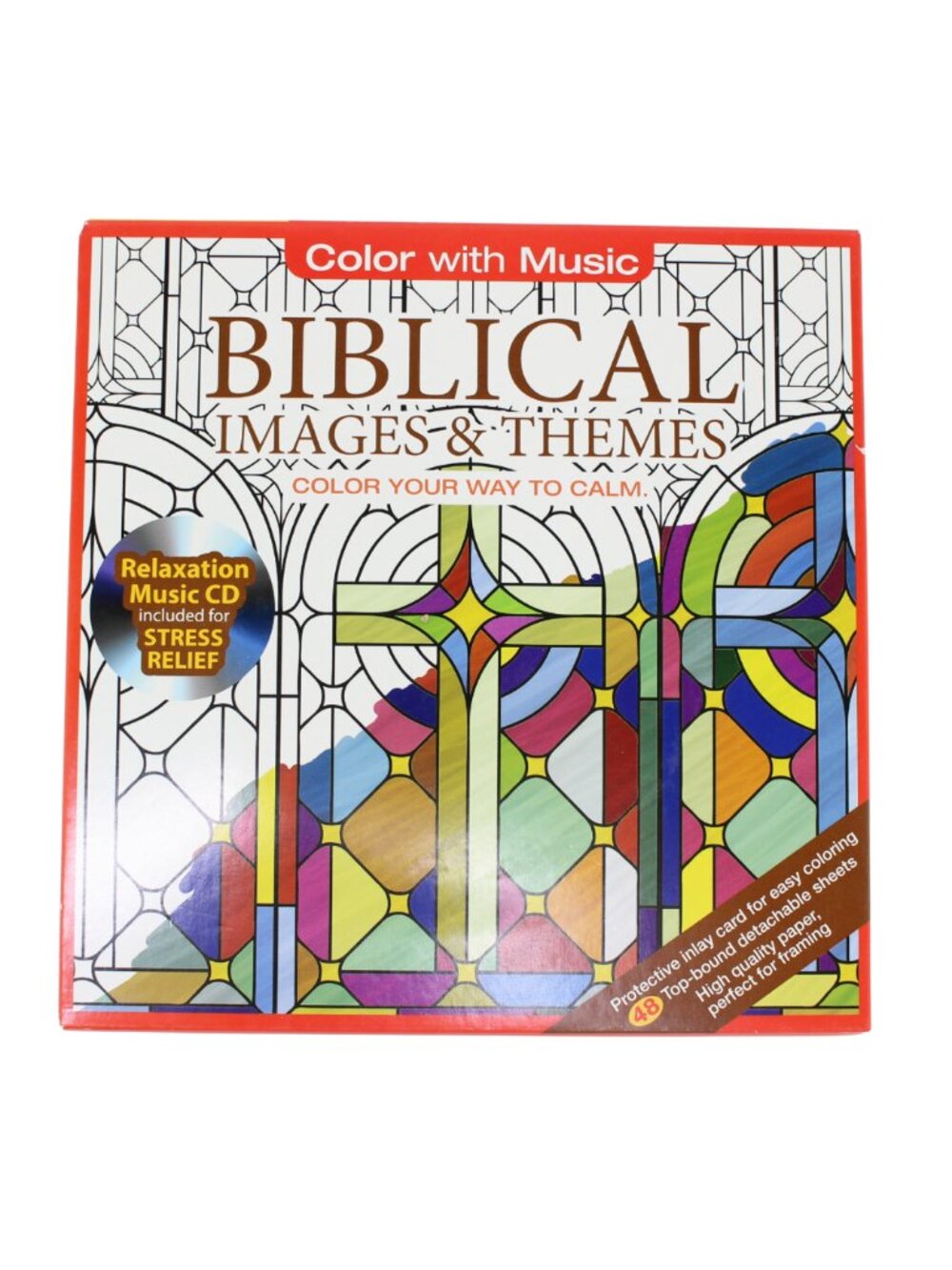Color With Music Biblical Images & Themes Coloring Book w/ Relaxation Music CD